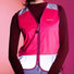 Gilet réfléchissant vélo WOWOW Yara femme en rose violet pour sécurité et visibilité optimale en circulation