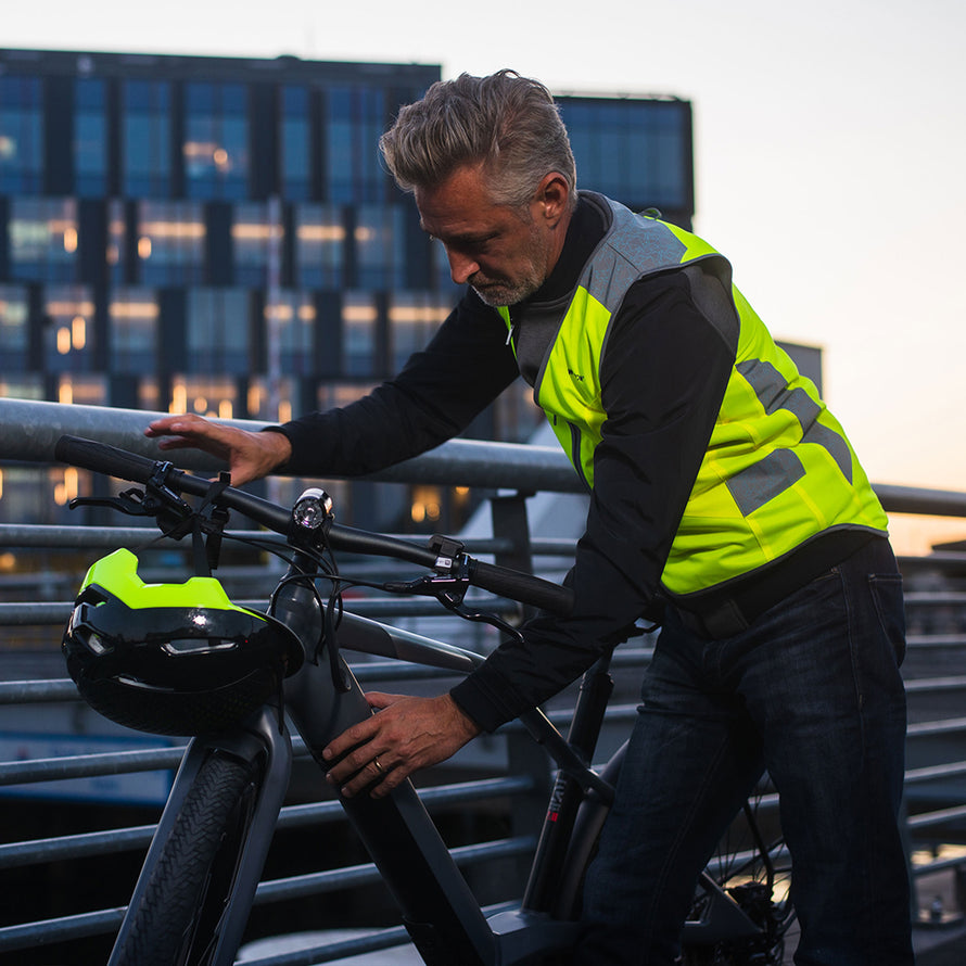 fahrradweste mit licht Wowow Jacket Tegra Fahrrad-Sicherheitsweste mit integrierter USB-Beleuchtung