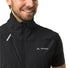 Gilet de vélo homme Vaude Scopi noir ultraléger et coupe-vent pour cyclisme dynamique