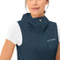 Gilet vélo femme Vaude Scopi bleu avec capuche, coupe-vent léger et respirant pour cyclisme