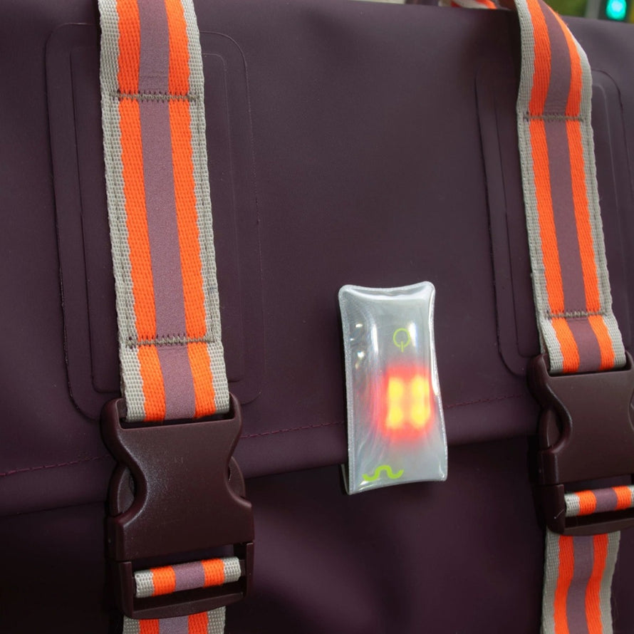 Set de 2 lampes clip rechargeables Go Fluo Pulse pour une visibilité maximale et sécurité à vélo