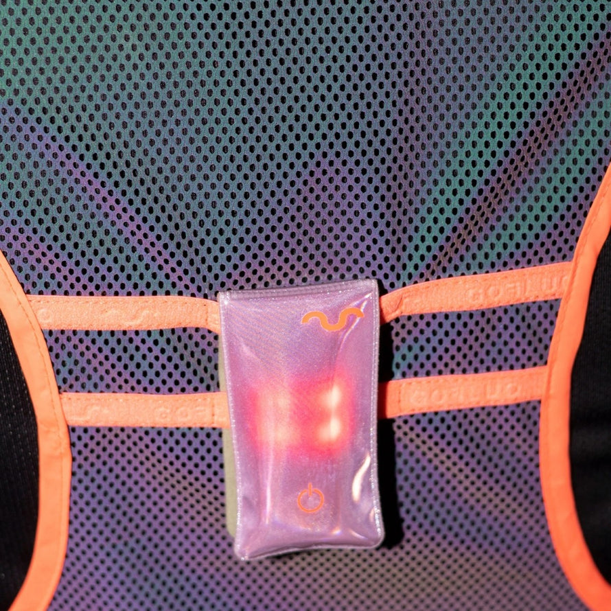 Set 2 lampes clip rechargeables Go Fluo Pulse pour cyclistes cherchant securite et visibilite optimale