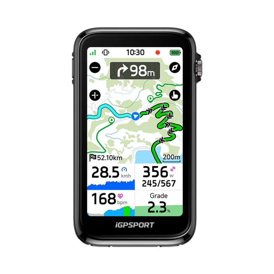 Compteur GPS IGPSPORT BiNavi ULTRA affichage navigation détaillée et données performance pour cyclisme