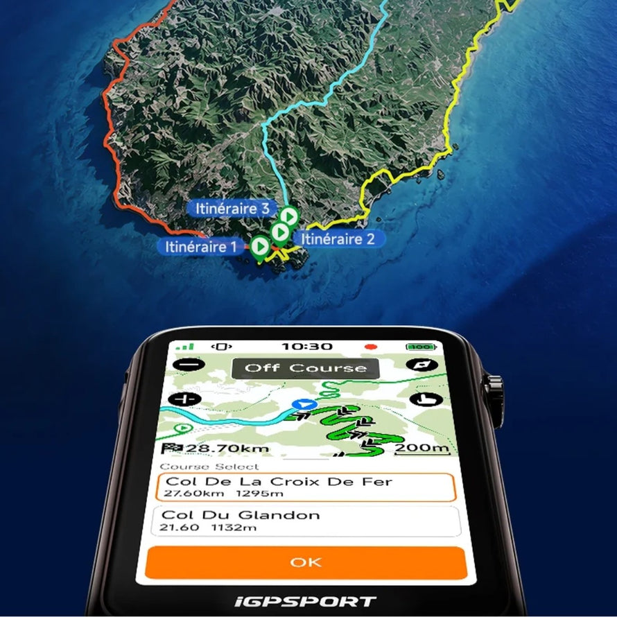 Compteur GPS IGPSPORT BiNavi ULTRA avec navigation multi-trajets et suivi précis pour cyclistes exigeants