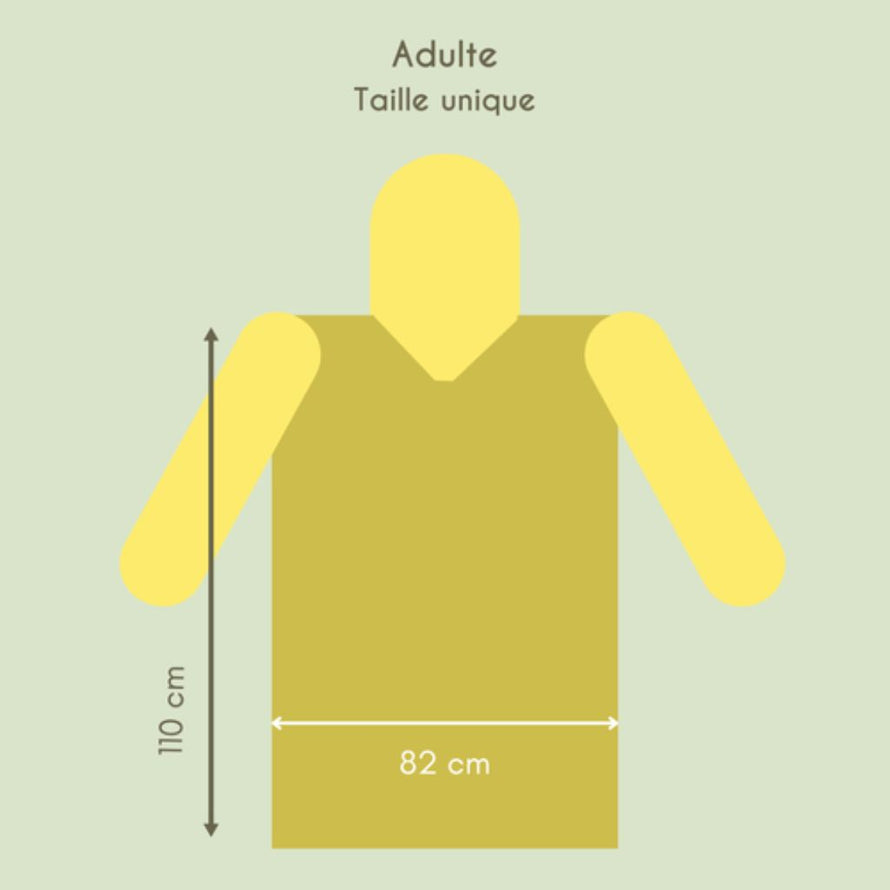 Guide taille ponchos vélo Poule Party