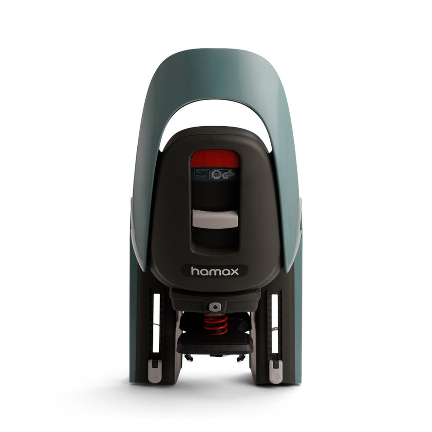 Siege velo enfant inclinable Hamax Caress avec suspension et fixation porte-bagages securisee