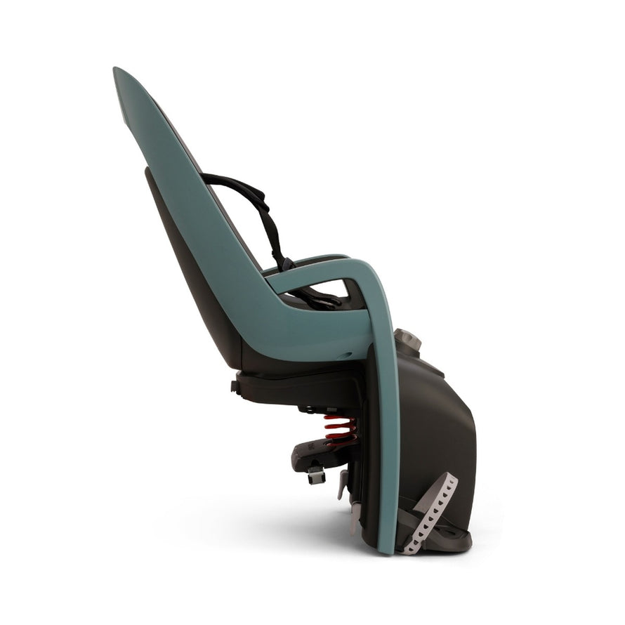 Siege velo enfant inclinable Hamax Caress avec fixation securisee porte-bagages et repose-pieds ajustables