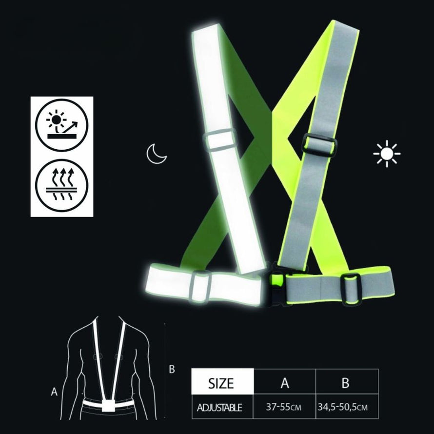 Harnais réfléchissant pour cyclistes à taille réglable R FLECT