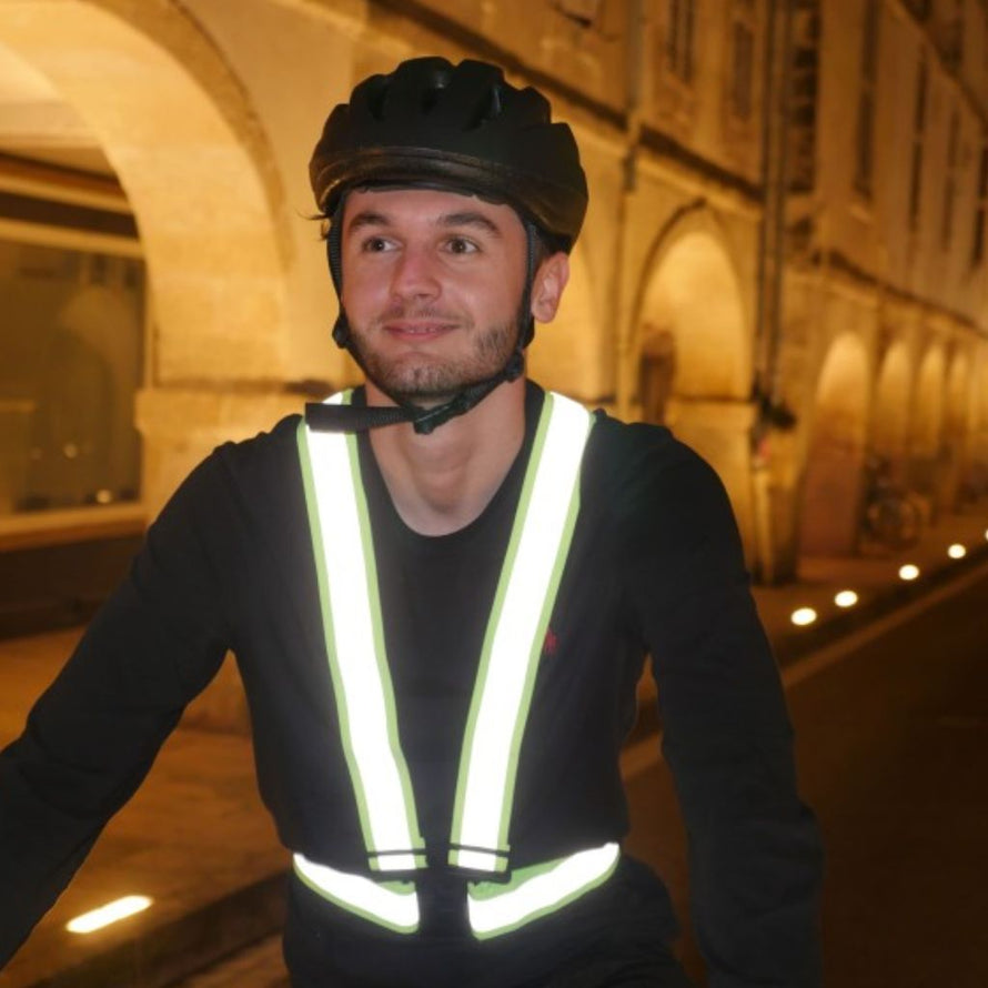 fahrradbekleidung sicherheit Verstellbares reflektierendes Geschirr für Radfahrende R FLECT Néo Viz