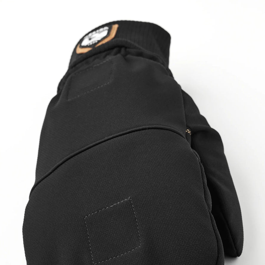 Moufle mitaine Hestra Windbreaker Pull Over Mitt noire pour protection optimale contre le vent