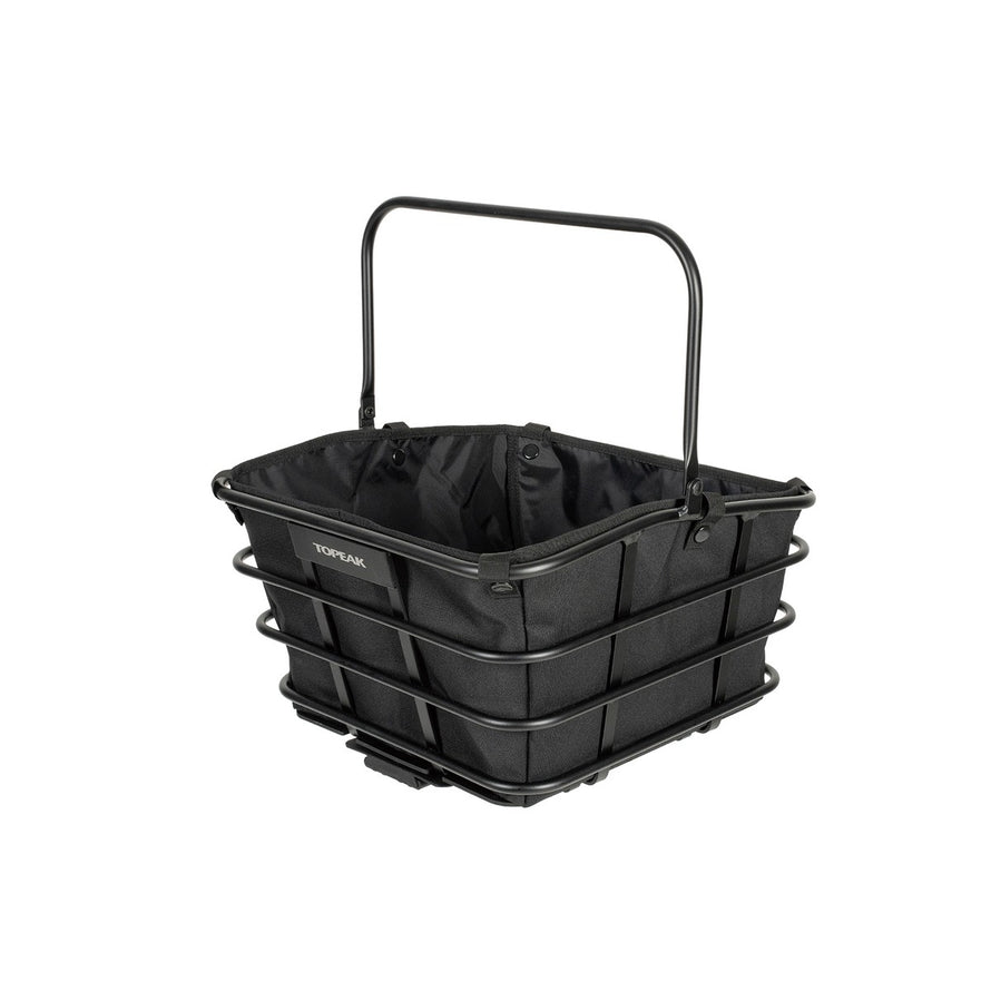 Housse noire Topeak Urban Basket DX pour panier vélo, protège efficacement vos accessoires en milieu urbain