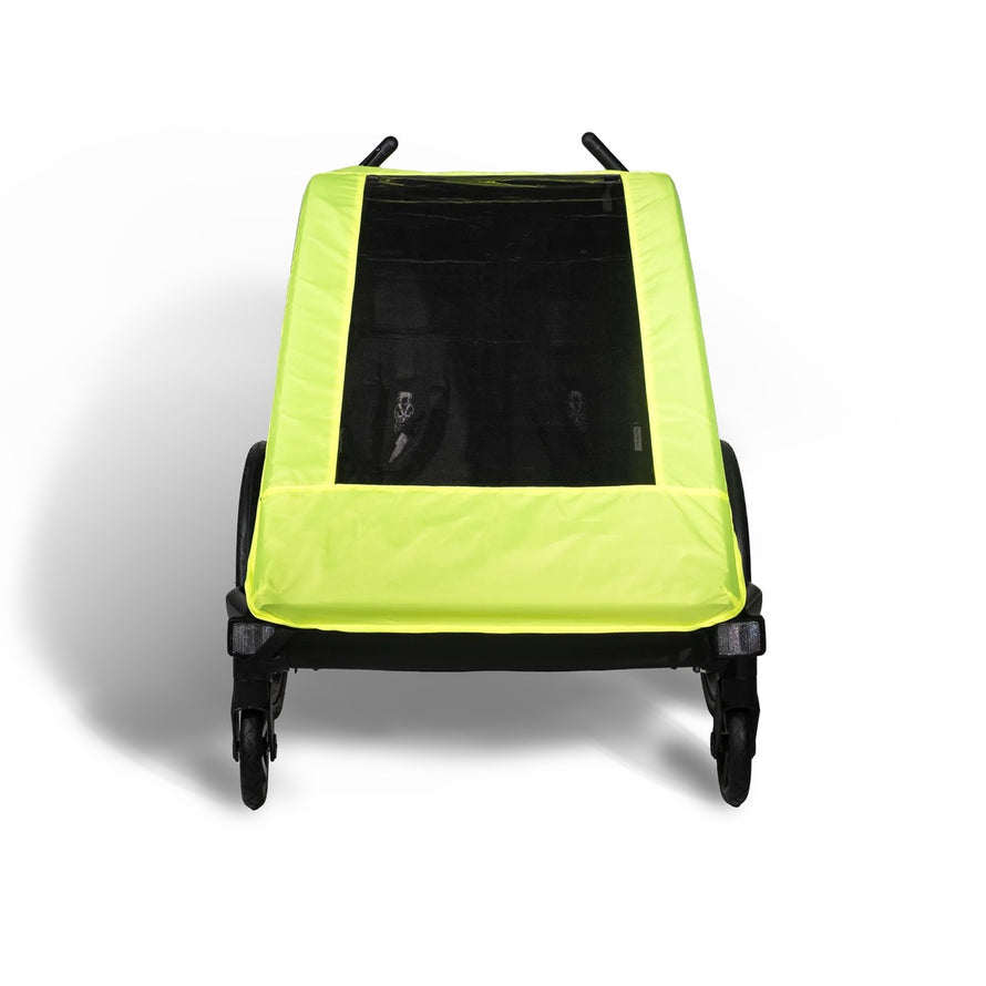 Housse pluie Croozer pour remorque Kid Lykke 2 places, protection efficace contre la pluie et visibilité optimale