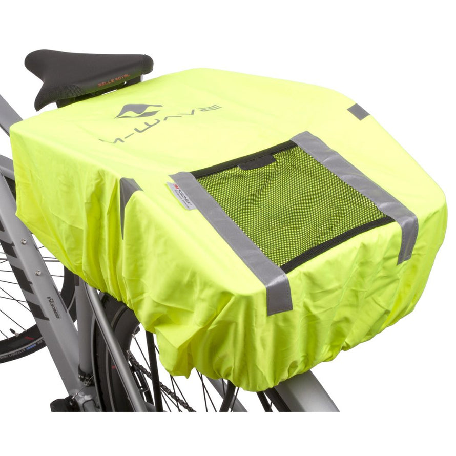 Housse de pluie réfléchissante M-Wave pour bagages vélo et sac à dos cycliste