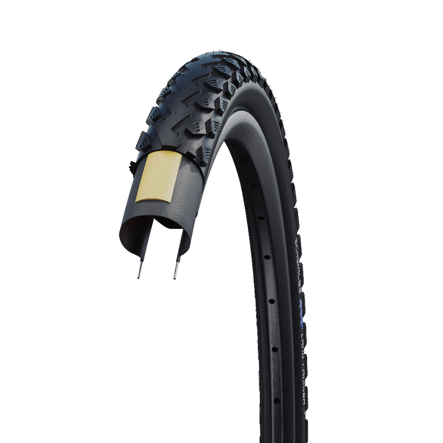 Pair Schwalbe Land Cruiser 700 X 35c Hybrid Trekking Bike Tyres – Black, Kevlar Guard