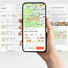 Application mobile igpsport BSC200 Pro affichant itinéraire vélo avec distance et dénivelé pour cyclistes connectés