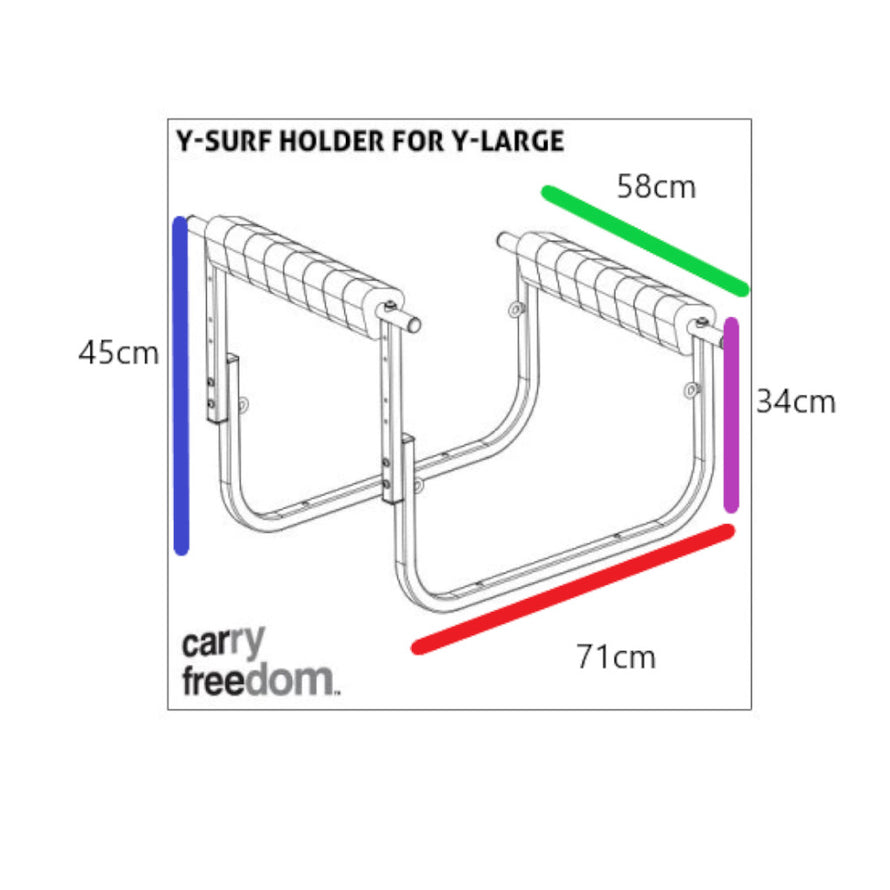 Support Y-surf pour remorque vélo en aluminium