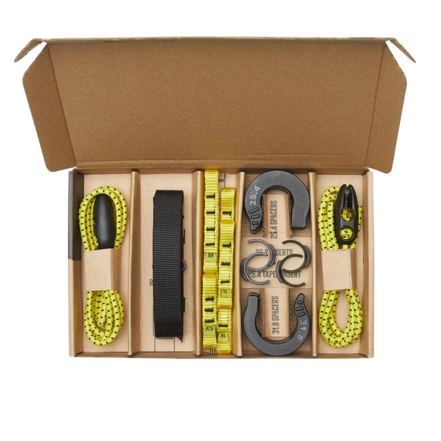 Kit accessoires pour porte bagages avant Jack the bike rack avec sangles et fixations ajustables pour vélo urbain