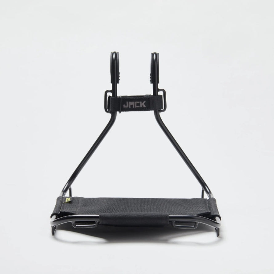 Porte bagages avant Jack the bike rack en acier noir avec sangle pour vélo urbain pratique et léger