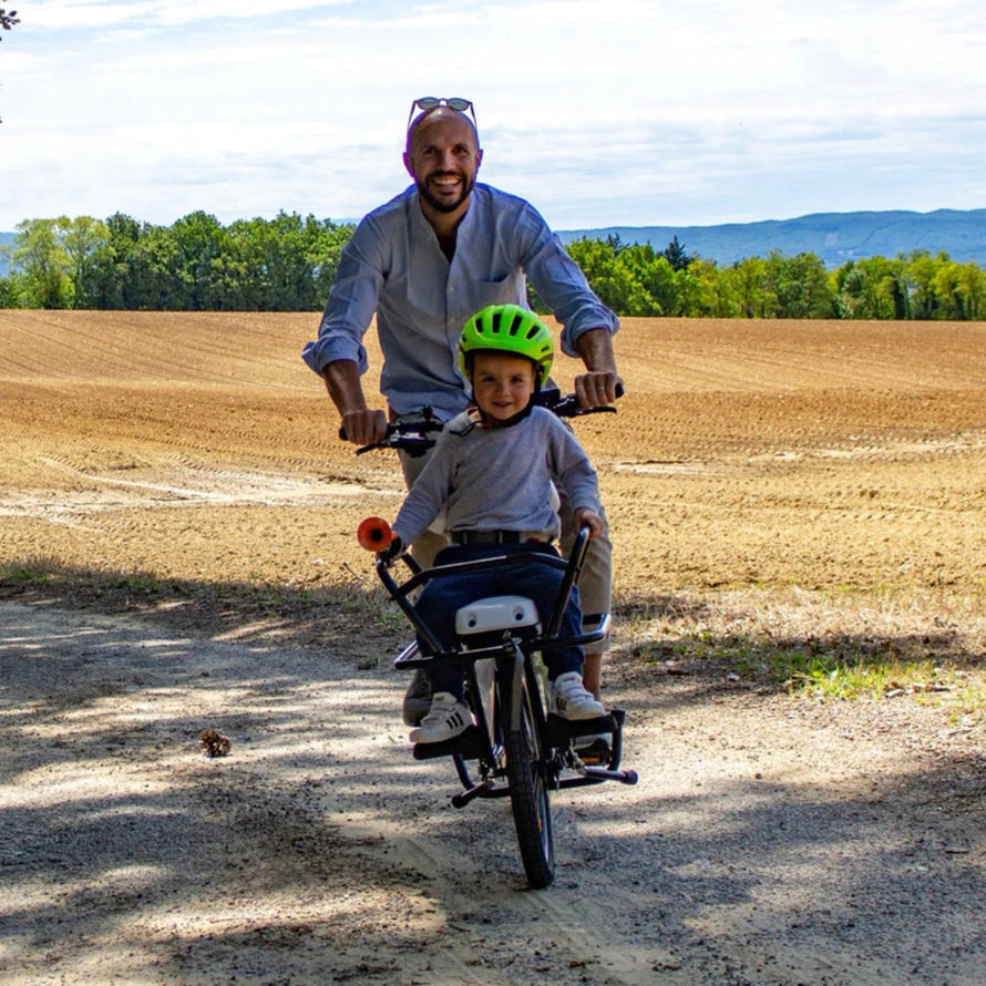 joker mini family fourche vélo cargo siege enfant vue de face