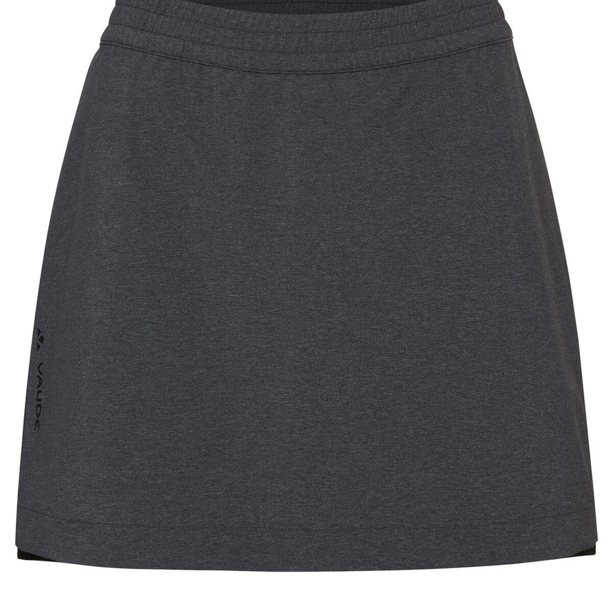 Jupe de velo femme Vaude Adlux Skirt II en gris, confortable et ideale pour sorties a velo