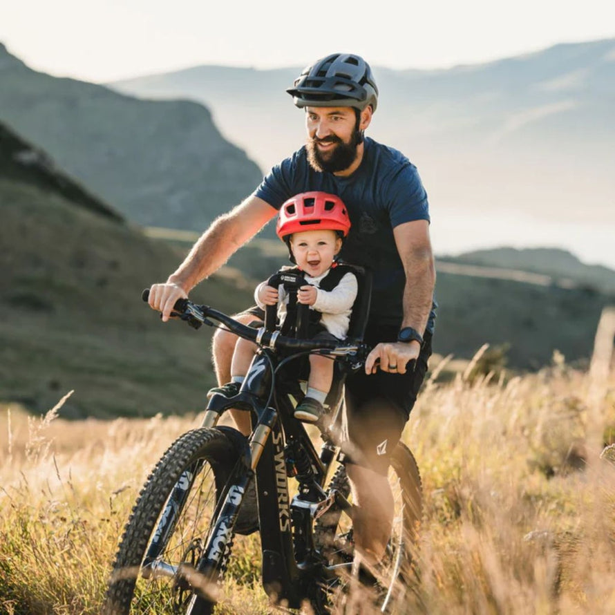Siège vélo enfant Kit combo pro evo Shotgun pour sorties sécurisées et confortables en pleine nature