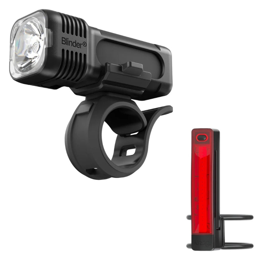 Kit eclairage velo Knog Blinder Pro 400 Plus Rear avec feu arriere led pour une securite maximale