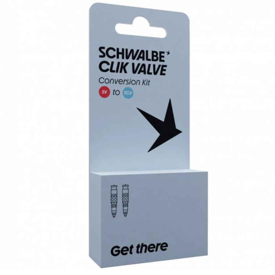 Kit de conversion de valves vélo de Presta vers Clik Valve de Schwalbe