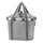 Panier avant vélo Klickfix Bikebasket 15L gris clair avec cordon de fermeture, pratique et élégant pour la ville