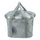 Panier avant vélo Klickfix Bikebasket 15L gris avec motifs floraux, léger et pratique pour transport urbain