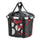 Panier avant vélo Klickfix Bikebasket 15L rouge et noir avec motif géométrique, pratique et léger pour la ville
