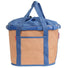 Panier avant vélo Klickfix Bikebasket 15L tressé avec bordure bleue et cordon de fermeture pratique