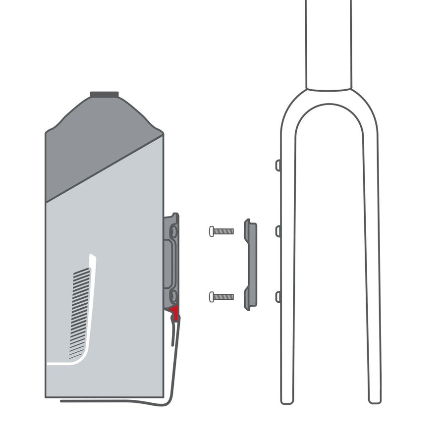 Fixation Klickfix Duo Adapter pour sacoche vélo, montage simple et compatible cadre et fourche