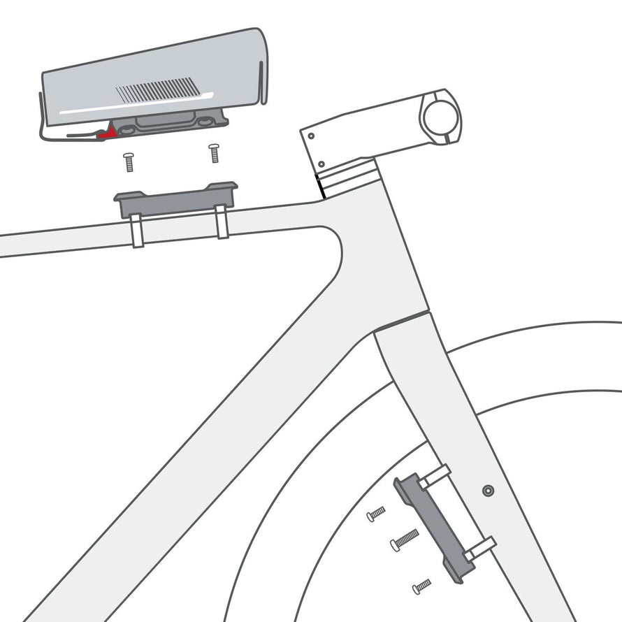 Installation fixation sacoche vélo Klickfix Duo Adapter Unifit sur cadre et fourche, montage facile et sécurisé