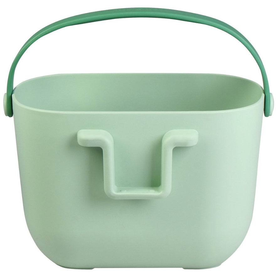 Panier velo enfant Klickfix Lori Basket 2L vert clair mat avec fixation guidon et poignee ergonomique