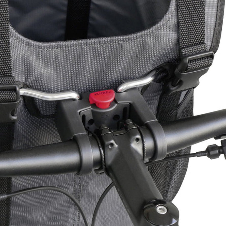 Fixation robuste du sac de velo pour chien Doggy de la marque KLICKfix pour un transport securise