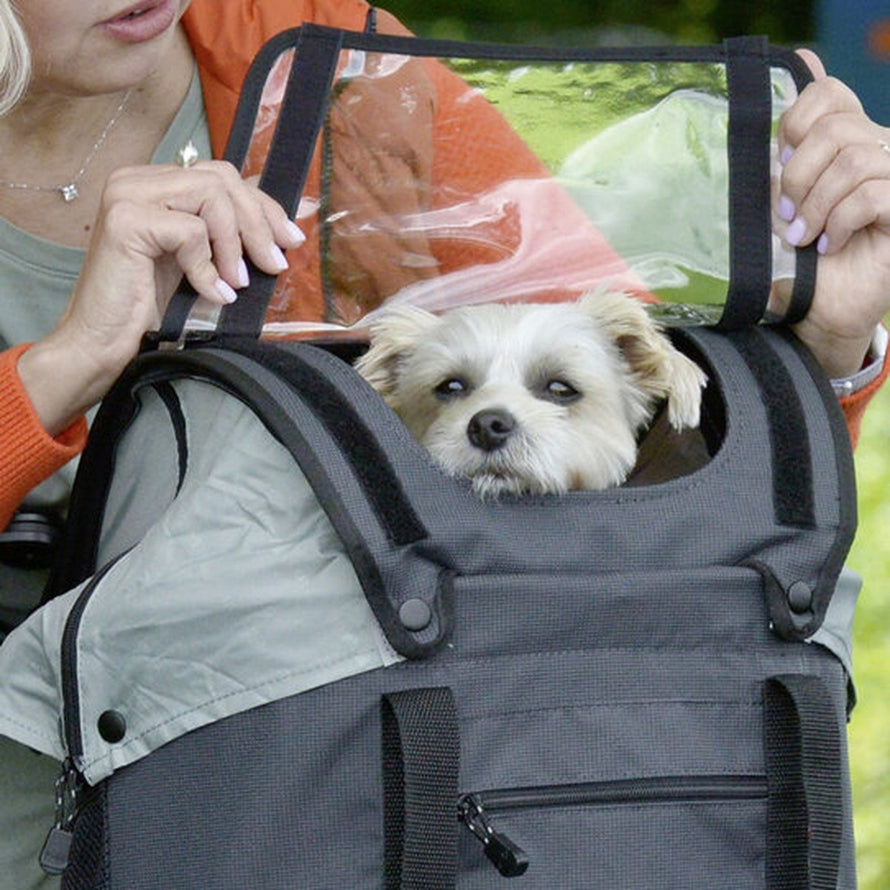 Sac de vélo pour chien Doggy KLICKfix avec ouverture transparente pour un confort optimal de votre animal