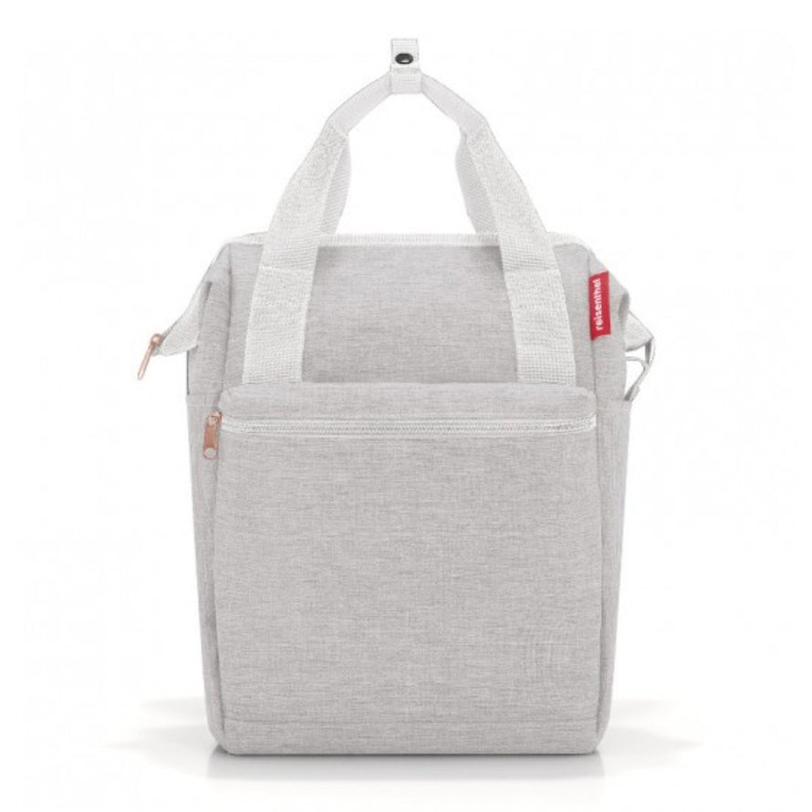Sacoche arriere velo Klickfix Roomy GT 12L gris clair avec poignees hautes pour porte-bagages universels