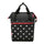 Sacoche arriere velo Klickfix Roomy GT 12L noire a pois blancs avec fermeture eclair rouge pour porte-bagages