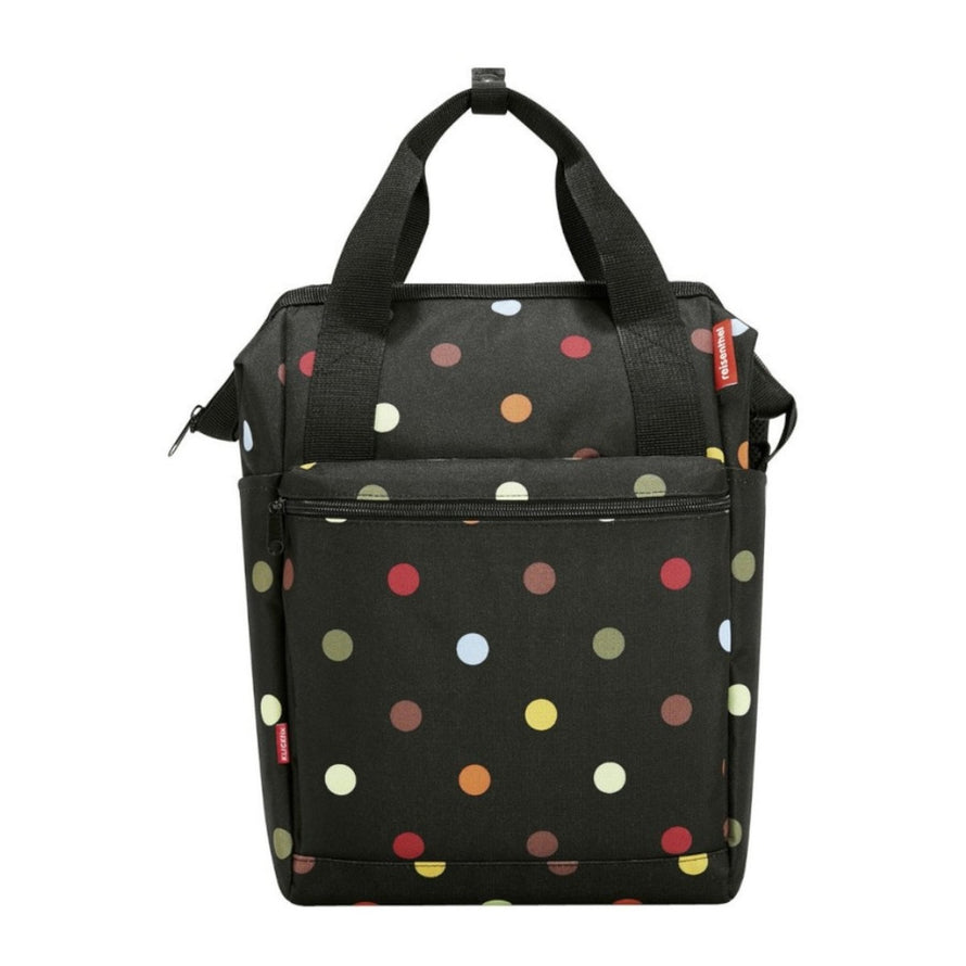 Sacoche arriere velo Klickfix Roomy GT 12L motif pois multicolores pour porte-bagages universels