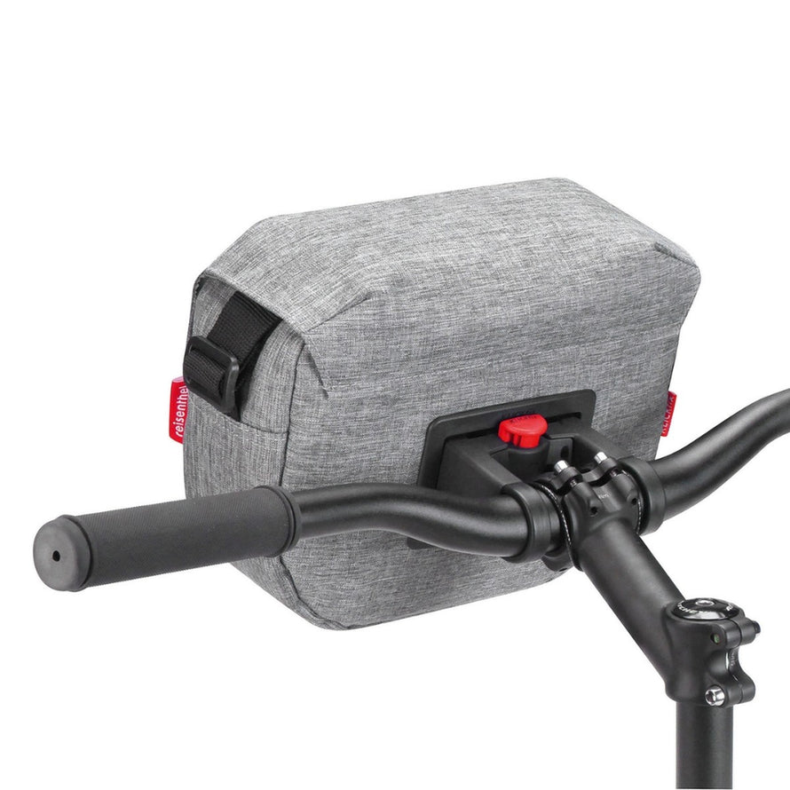 Sacoche guidon Klickfix Reisenthel FunBag 4L gris clair, convertible et facile a fixer pour velo urbain