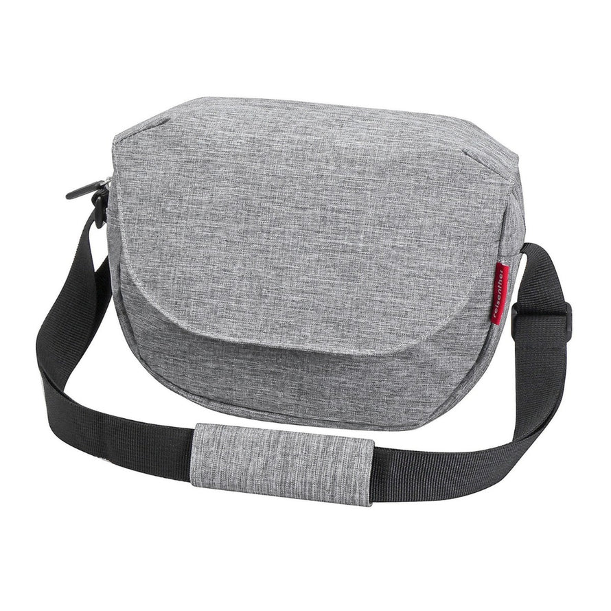 Sacoche guidon Klickfix Reisenthel FunBag 4L grise avec texture moderne, pratique pour vélo urbain et transport quotidien