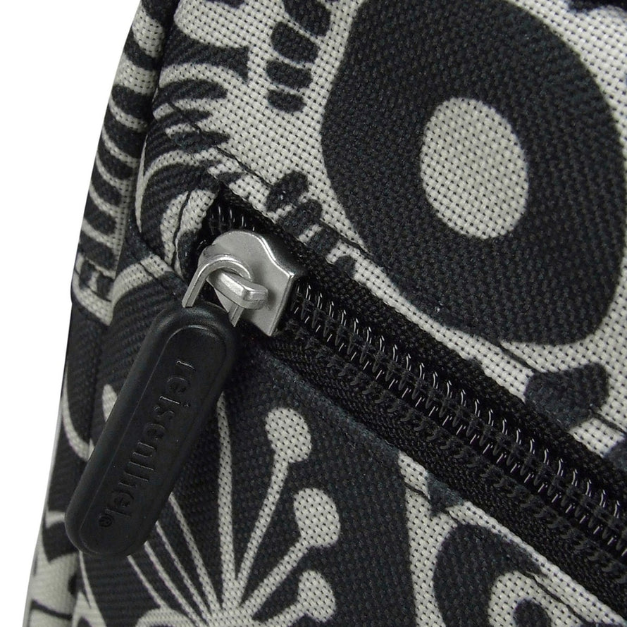 Sacoche guidon Klickfix Reisenthel FunBag 4L noire et blanche avec fermeture eclair detaillee