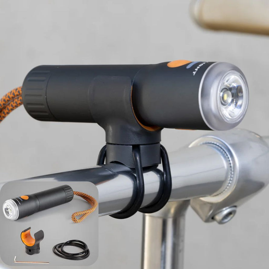 Lampe torche à fixer sur guidon de vélo pour servir de phare avant Reelight Lux Light 700
