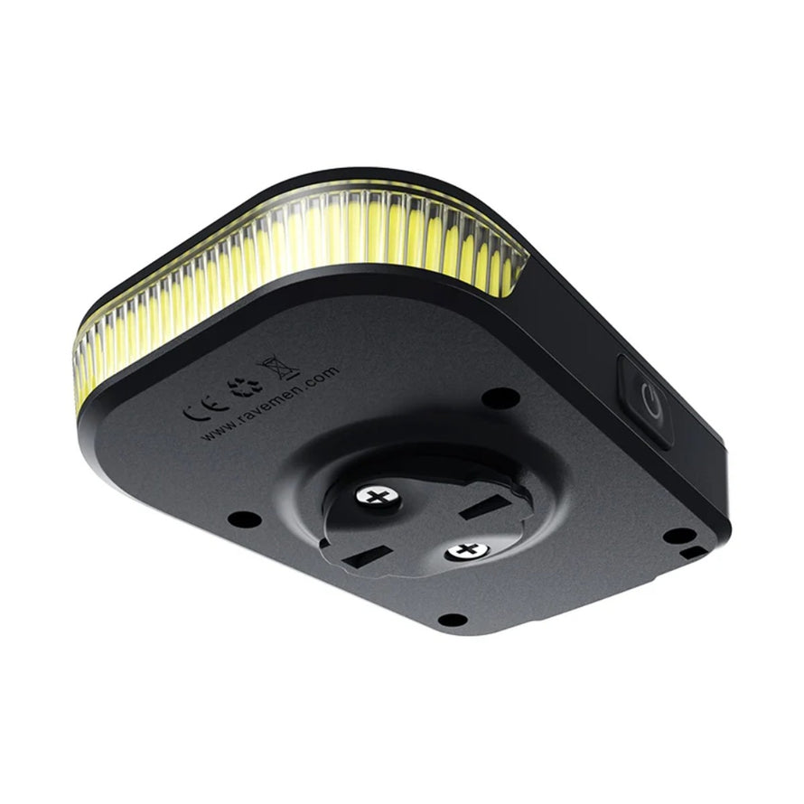 Lampe avant vélo Ravemen FR300 compatible supports Garmin et Wahoo, éclairage puissant et fixation sécurisée
