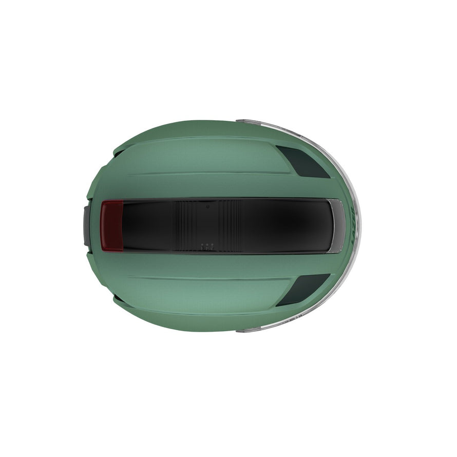 Casque velo urbain Lazer Nova KinetiCore LED Winterkit vert avec eclairage LED arriere pour securite en ville