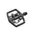 Pedales semi-automatiques Look X-Venture+ noires pour VTT, garantissant performance et securite sur sentiers techniques
