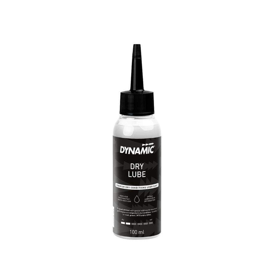 Lubrifiant Dynamic Dry Lube Premium 100ml pour chaine de velo, lubrification efficace en conditions seches