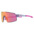 Lunettes de soleil Ma Lunette Alps avec verres miroirs rose et branches transparentes pour cyclisme