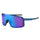 Lunettes de soleil Ma Lunette Meije bleu tachete avec verres miroirs bleus violet, protection UV et style cyclisme