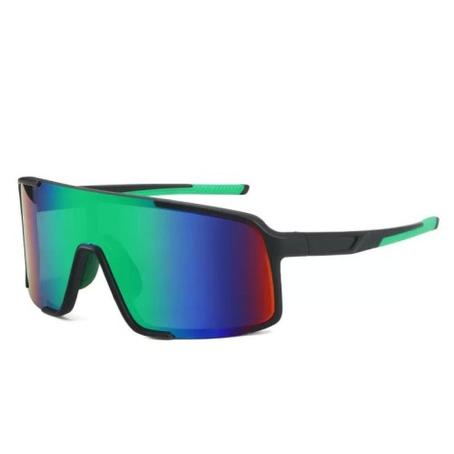 Lunettes de soleil Ma Lunette Meije noir avec verres miroir vert pour cyclisme et protection UV avancée